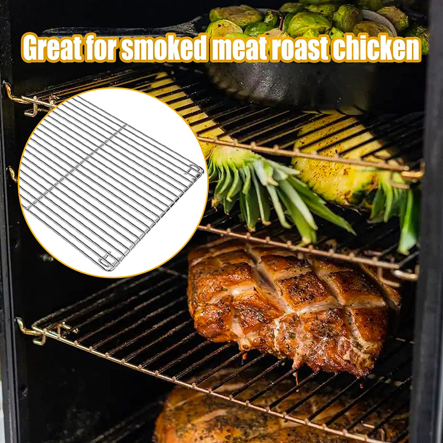 Meat Rack Grate Cooking Grate and Rack Support Kit for Masterbuilt 30 Inch Propane Smo ...
