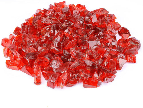 1/2‘’ Red Fire Glass for Gas Fireplace and Fire Pits