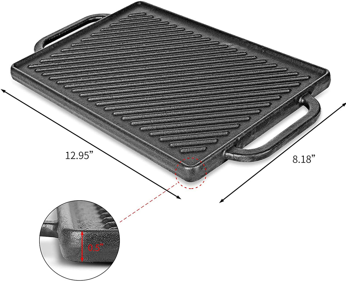 13'' BBQ Griddle Plate, Cast Iron Universal fits