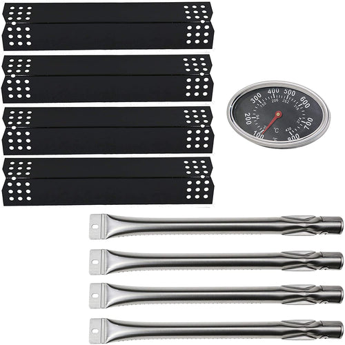 Grill Master 720-0697 BBQ Grill Replacement Parts Kit: Burners + Heat Plates + Temperature Gauge