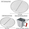 Weber 7431 + 7439 Grate + Foldable Charcoal Chimney Starter BBQ Replacement Parts Set for 14 Inch Smokey Joe, Smokey Joe Silver and Gold, Tuck-n-Carry Charcoal Grills