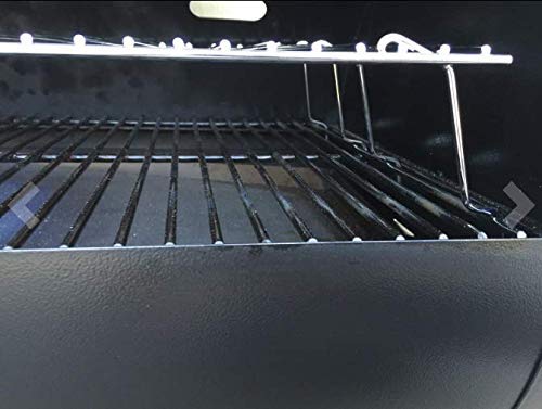 Grisun Universal Grill Rack Chrome Steel Upper Rack Warming Rack for GAS Charcoal and Wood Pellet Grill Foldable Leg Design Rised Rack for Expanded Co